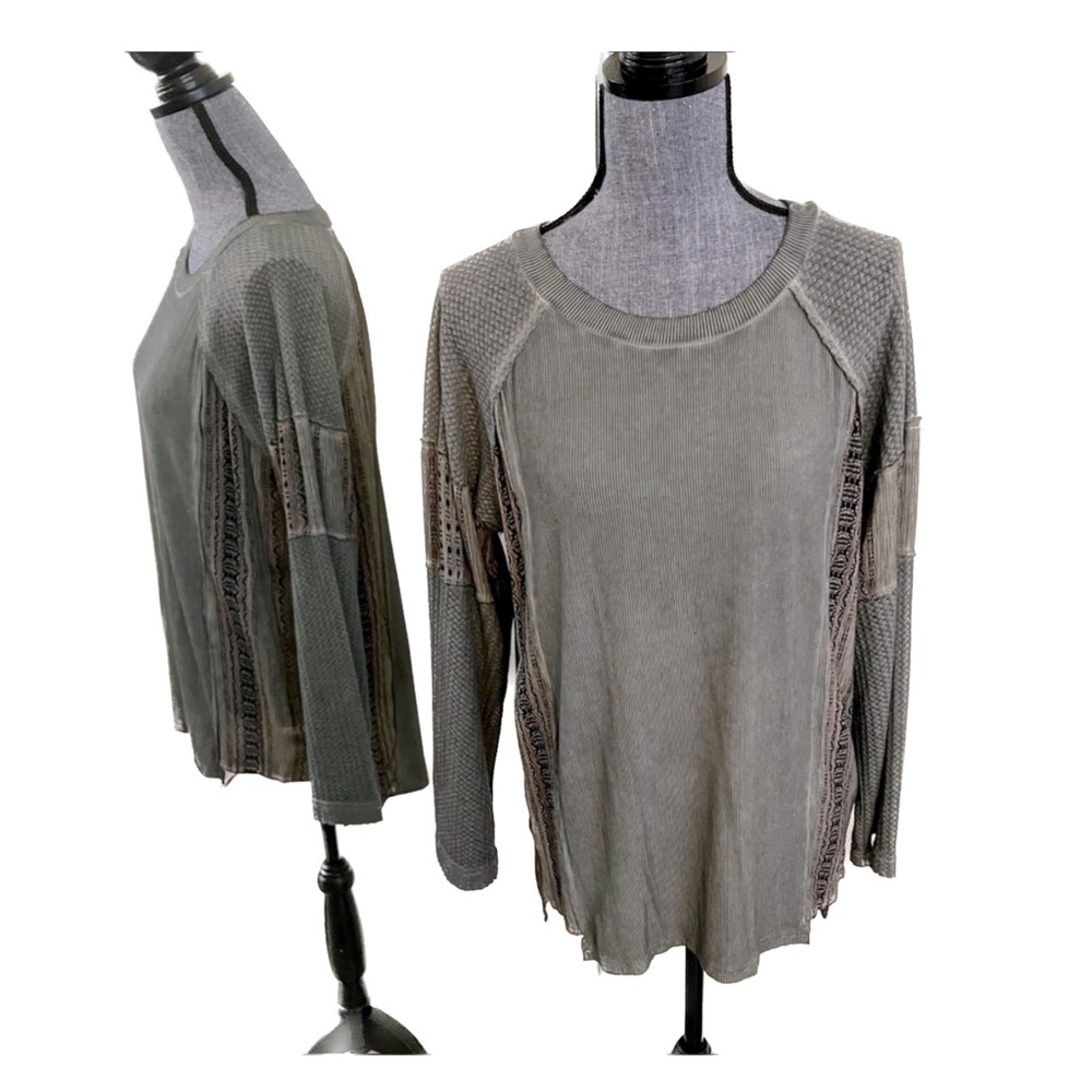 NWT POL Mixed Media Top